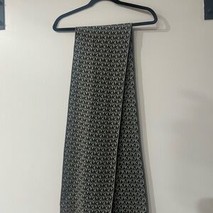 Michael Kors grey and black scarf with pink ends